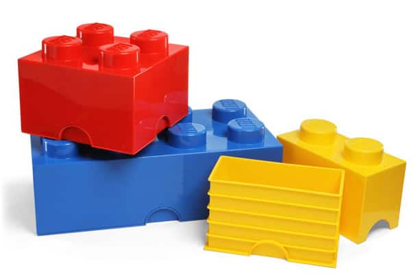 Scatola Grande Mattoncino Blu Lego